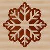 Delicate winter snowflake design, suitable for digital craft projects.