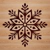 Free Vector Snowflake Template A delicate six-pointed snowflake with intricate details.