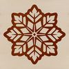 Delicate Six-Pointed Snowflake Artwork A delicate six-pointed symmetrical snowflake illustration created in vector format.