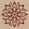 Delicate six-pointed snowflake pattern in vector format.