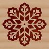 Beautiful Six-Pointed Snowflake Icon An SVG illustration of a single, symmetrical snowflake with six pointed arms.