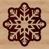 A delicate snowflake design featuring intricate patterns and details.
