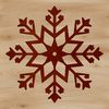 An ornate, symmetrical winter motif featuring a stylized snowflake pattern in vector format.