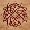 Beautiful Xmas Snowflake Template A delicate snowflake design made up of intricate patterns and lines.
