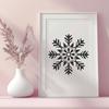 Delicate Winter Pattern Design A delicate snowflake design made from intricately connected lines, suitable for vector art projects.