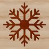 A delicate 3D snowflake design created with vector graphics.