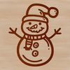 Free Vector Snowman Design SVG File A winter snowman illustration created as vector art.