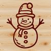 Snowy Friend SVG Design A minimalist SVG design featuring a snow-covered character.