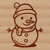 A digital snowman illustration in vector format, suitable for winter-themed designs and projects.