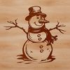 Beautiful Free Snowman Clip Art A digital illustration of a snowman standing in a winter scene with snow-covered background.