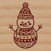 Winter Wonderland SVG Figure A digital representation of a classic Christmas snowman figure.