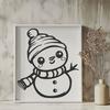 Winter Wonderland Icon A digital illustration of a snowman made up of stacked snowballs, perfect for winter-themed designs.