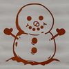 Free SVG Snowman Clip Art Image A cartoon winter scene with a cheerful snowman standing in the middle.