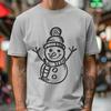 Unique Snowman Vector Craft File - Free SVG