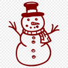 Snowman In SVG Format - Free Digital Download, Commercial Use