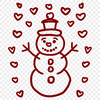 Artistic Snowman Printable Artwork