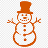 Artistic Snowman Vector Illustration