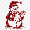 Unique Snowman - Vinyl PNG