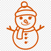 Artistic Snowman In DXF - Free Download