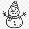 Unique Snowman - Vinyl SVG