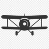 SVG icon of a commercial airplane for cutting machine designs and vector art.