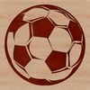 Beautiful Sport Icon A high-resolution illustration of a soccer ball used for graphic design and craft projects.