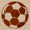 A stylized football ball design in vector format.