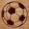 An illustration of a football ball, designed as vector art, suitable for graphic design projects.