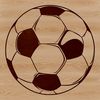Soccer Ball Vector Graphics A stylized illustration of a soccer ball with panels and ridges.