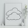 Beautiful SVG Cloud Silhouette A high-quality digital representation of a fluffy white cloud with soft, rounded edges.