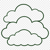 Free Cloud Vector Graphic An illustration of a white puffy cloud in the sky.