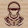 Uniformed Male Figure A professional soldier in uniform, suitable for vector art projects.