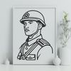 Male Military Figure Vector Illustration Male soldier in military uniform, created as vector art.