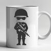 Military Icon A vector illustration of a man in military uniform, suitable for commercial or personal use.