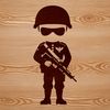 Vector Soldier Design SVG File An illustration of a man in military attire, suitable for vector design projects.