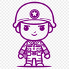 Male Military Figure SVG Icon A professional soldier in uniform, suitable for graphic design projects.