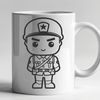 Soldier Silhouette Vector Art Male soldier figure in military attire