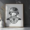 Soldier Clip Art for Graphic Design Vector illustration of a soldier in uniform, ideal for graphic design projects requiring a professional image.