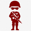 Soldier Illustration in Military Attire A detailed illustration of a soldier in military attire.