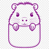 Wildlife Illustration of a Capybara's Head A close-up illustration of a capybara's head with detailed features.