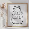 Beautiful Cricut Cutouts - Free Vector Art An SVG design element featuring a realistic depiction of a capybara, suitable for various crafting and design applications.