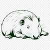 Rodent Icon Illustration A digital illustration of a capybara, the world's largest rodent species, suitable for various design projects.