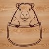 Friendly Rodent Face SVG Illustration of a capybara's face with a friendly expression, suitable for various design projects.