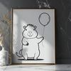 Large Rodent with Webbed Feet Illustration A large rodent with webbed feet, found in South America.