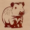 Webbed Feet Wildlife Icon A large South American rodent with webbed feet, used as clip art for various designs.