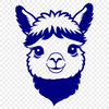 Beautiful South American Camelid Illustration A digital illustration of a South American camelid animal with soft fur and long ears.