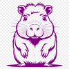 Rodent in Nature A high-quality illustration of a capybara, a large rodent native to South America.
