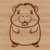 Edible Animal Illustration - Downloadable SVG An editable vector graphic of a capybara, ideal for use in design projects and commercial applications.
