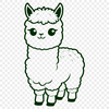 Whimsical Andean Animal Design Alpaca animal design in vector format.