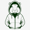 Cute Capybara Character SVG Vector Art A cartoon capybara character designed as vector art.